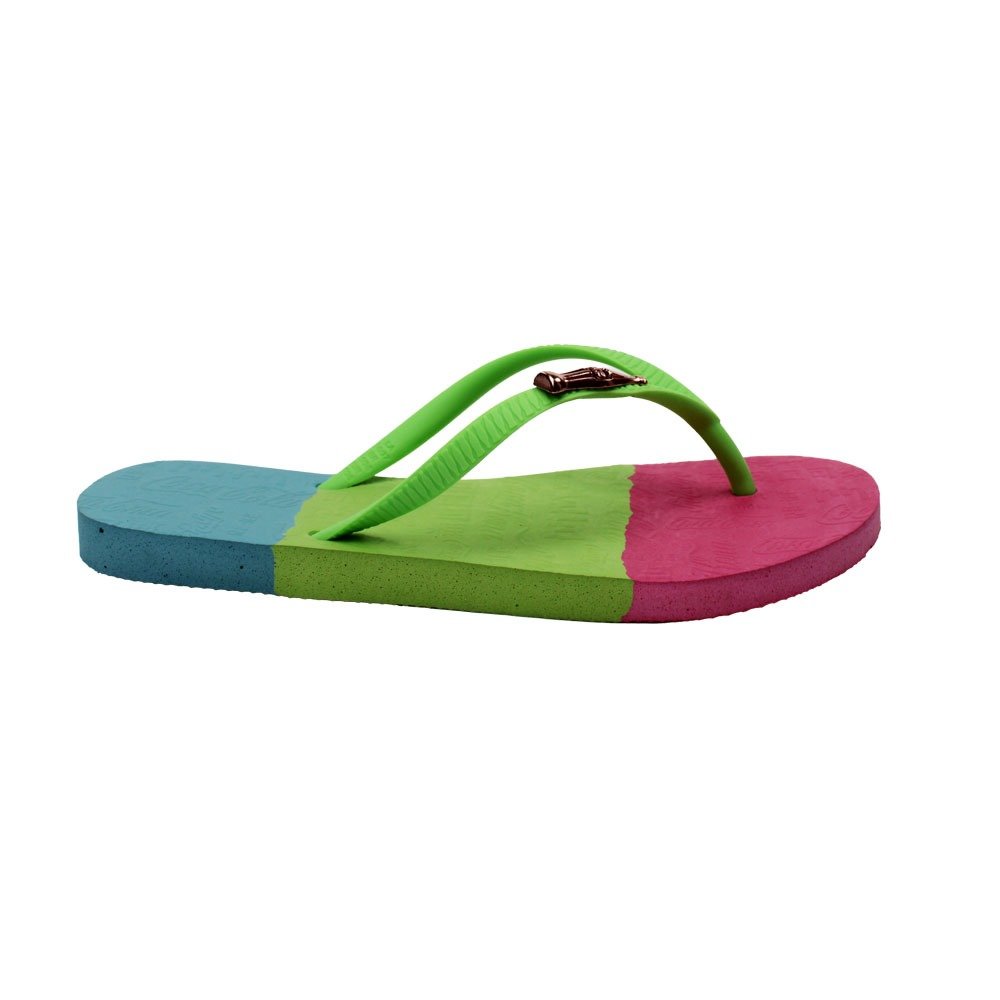Chinelo Coca Cola Blend Colors Feminino Cc3748 Color Verde 33-40 com 12 Pares