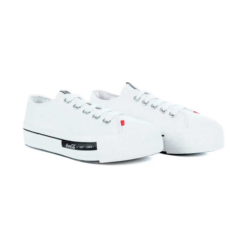Tenis Coca Cola Shoes Daytona Plataforma 3429.Cc2014 Branco 34-39 com 12 Pares