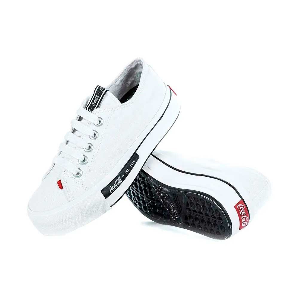 Tenis Coca Cola Shoes Daytona Plataforma 3429.Cc2014 Branco 34-39 com 12 Pares