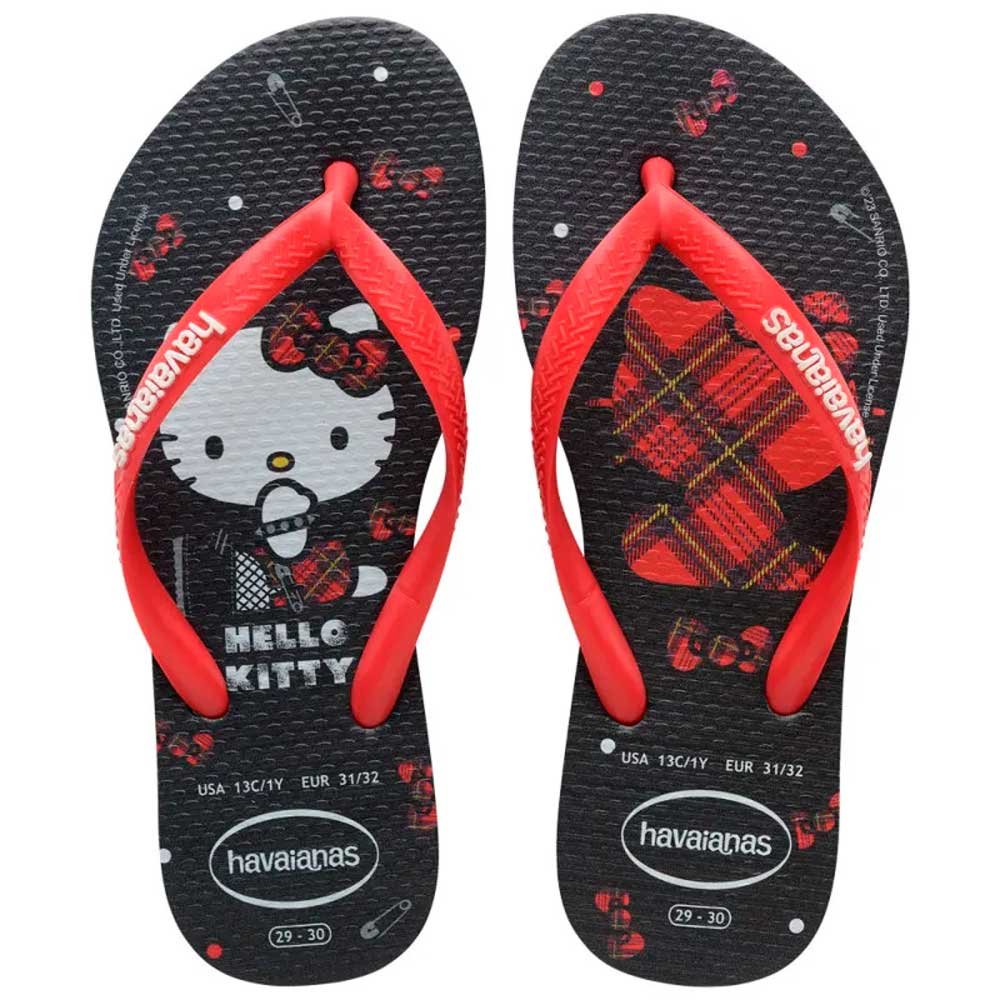 Havaianas Kids Slim Estampa Hello Kitty 0090 Preto 23-32 com 12 Pares