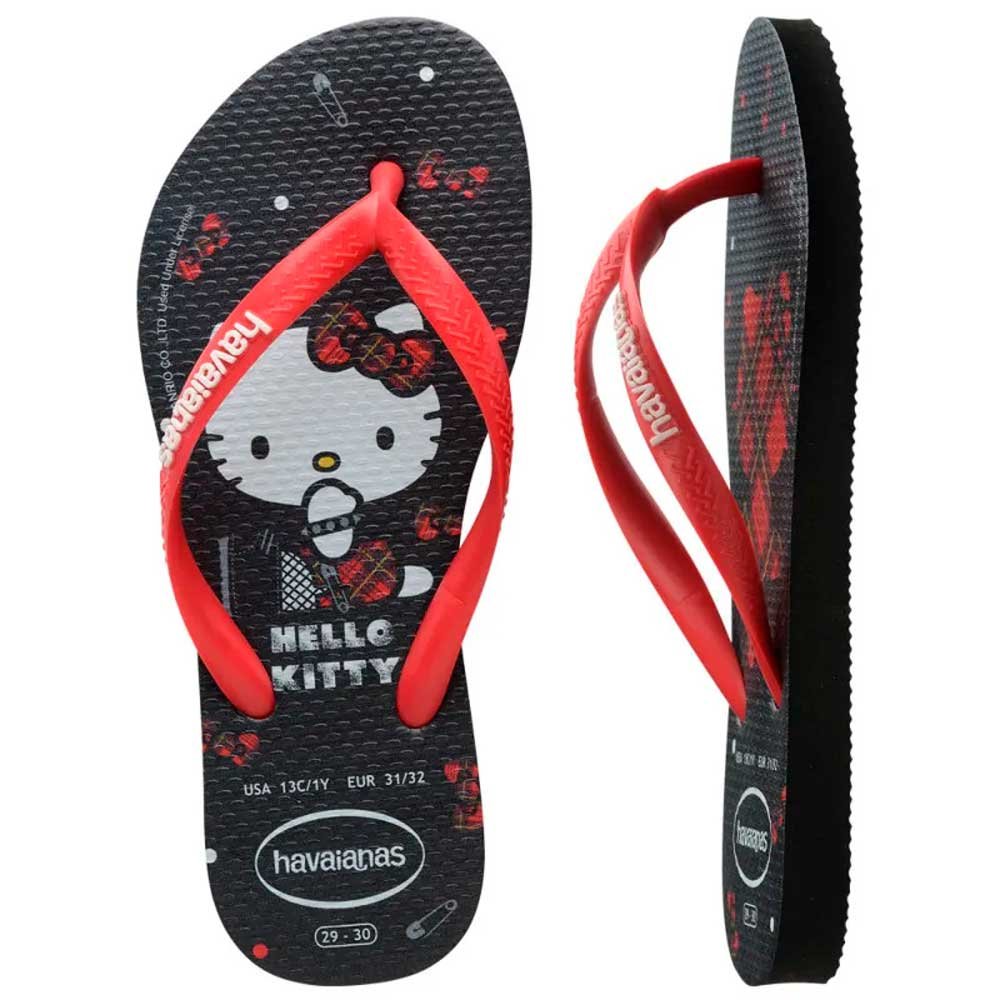 Havaianas Kids Slim Estampa Hello Kitty 0090 Preto 23-32 com 12 Pares