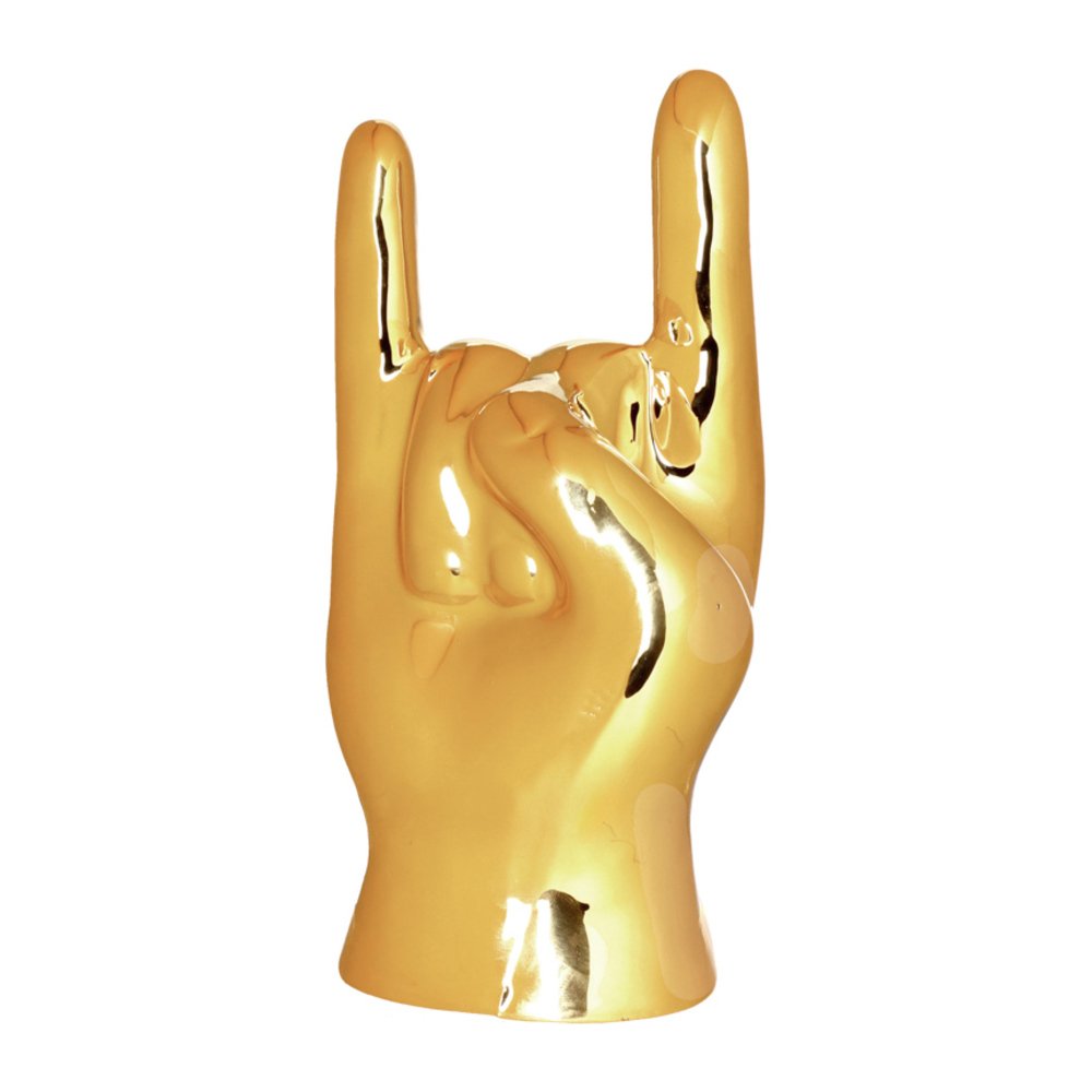 Figura Rock´n Roll Dourado 195MM - Western Home
