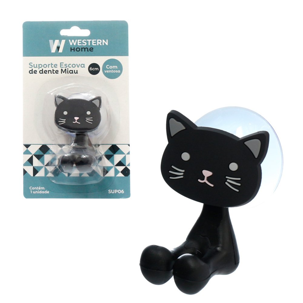 Suporte Escova Dente Miau - Western Home