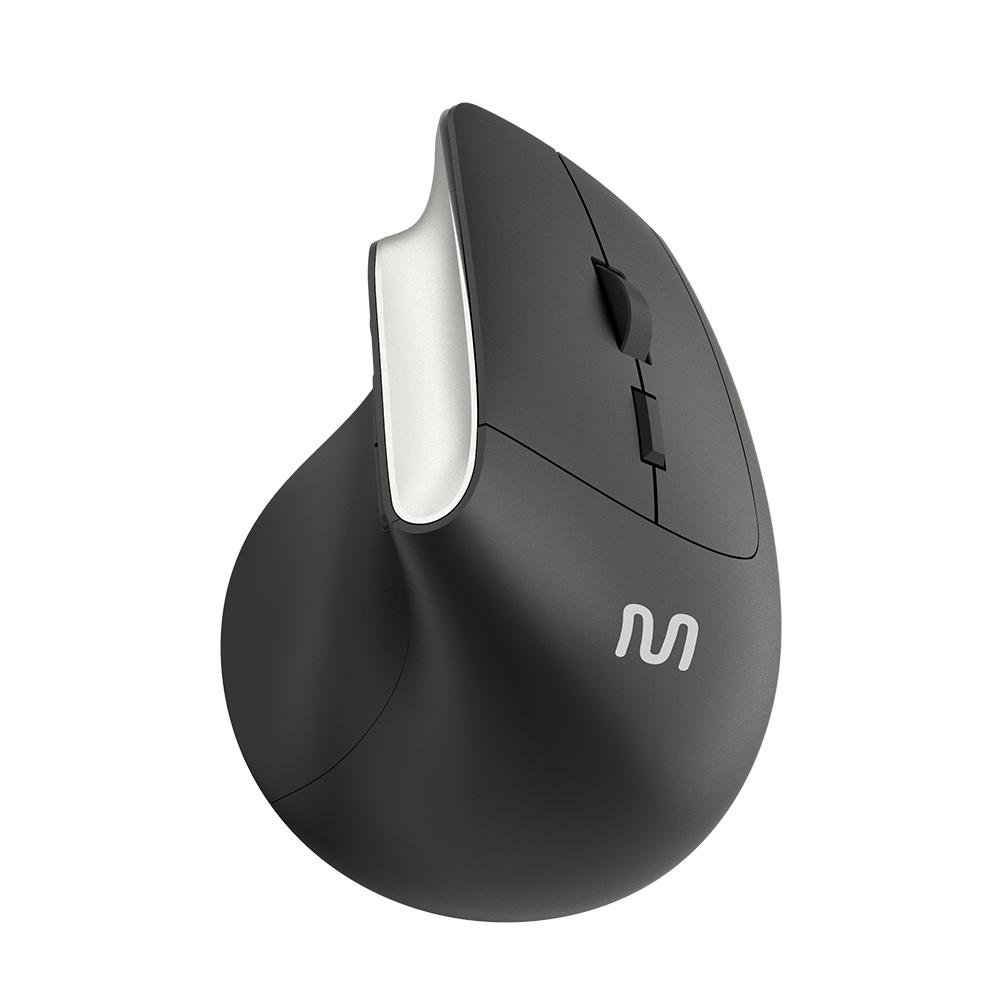 Mouse Sem Fio Usb Vertical Ms800, Clique Silensioso, 1600dpi, Preto, Mo384, Multilaser