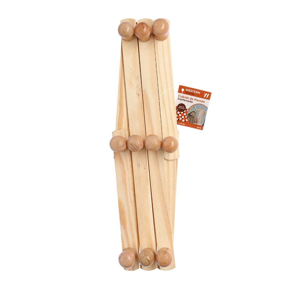Cabide Parede Sanfonado 10 Ganchos- Western Home