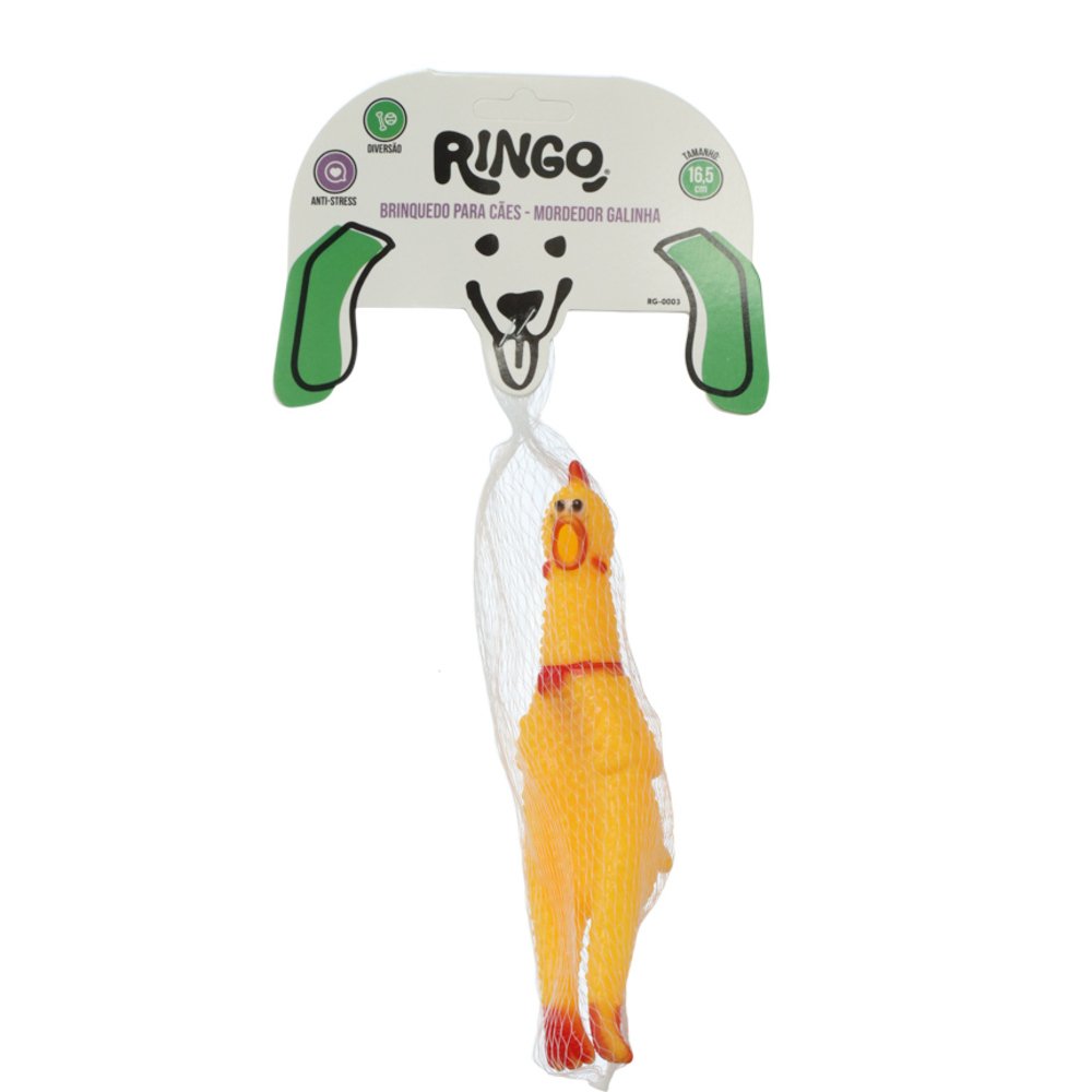 Brinquedo Cão Mordedor Galinha 16,5CM - Ringo