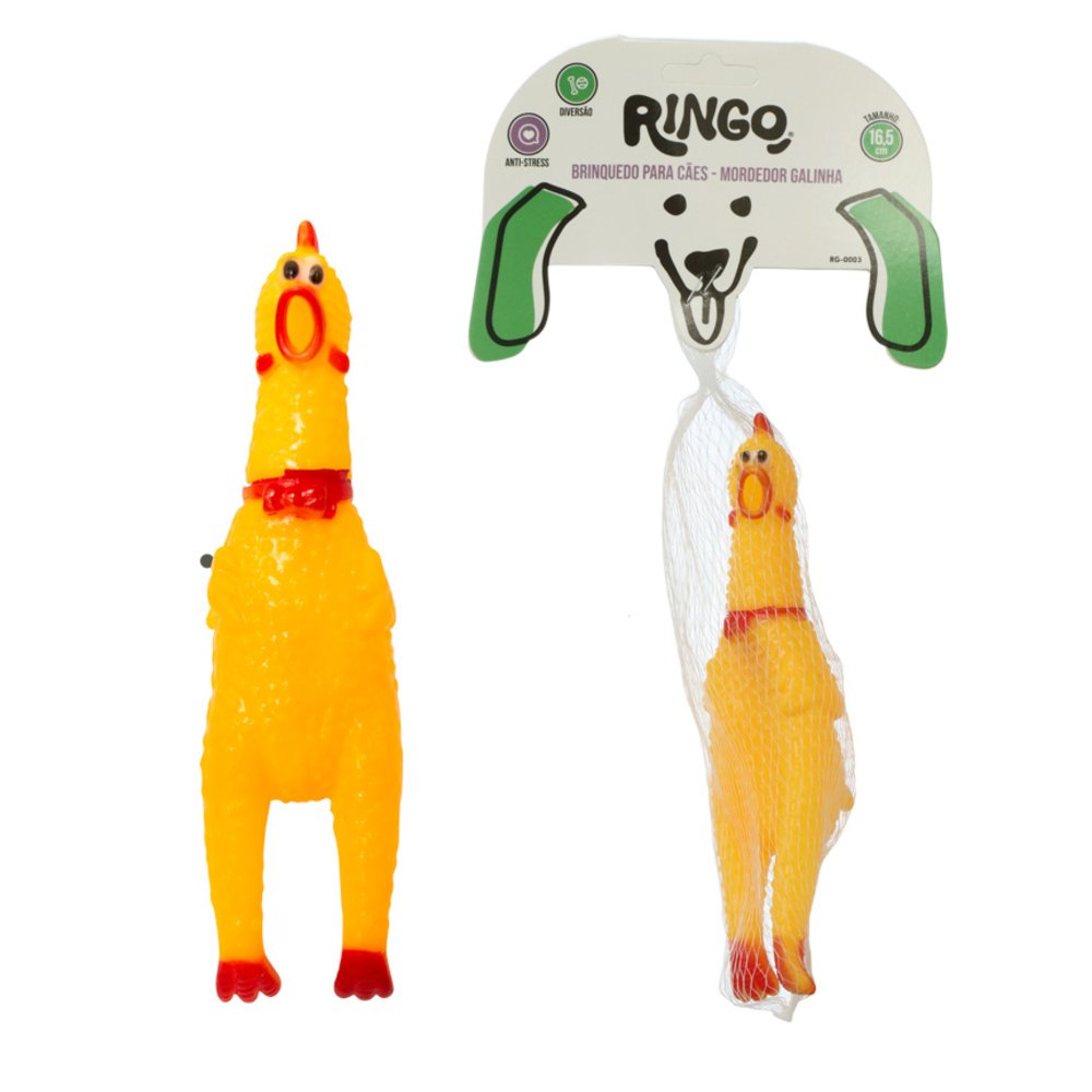 Brinquedo Cão Mordedor Galinha 16,5CM - Ringo