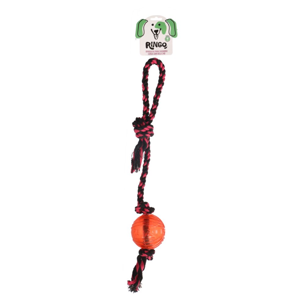 Brinquedo Cão Corda Bola E Nó 40CM - Ringo