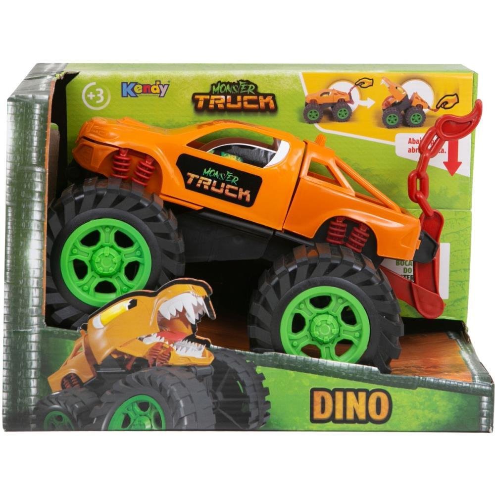 Carrinho Monster Truck Dino 29X18x20cm ¿ Laranja