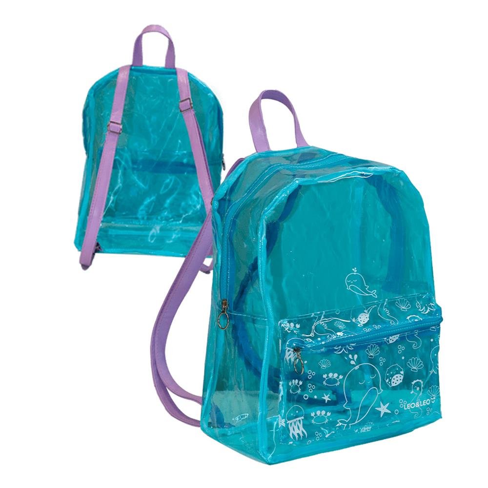Mochila Fundo Do Mar Transparente Leo E Leo 73148