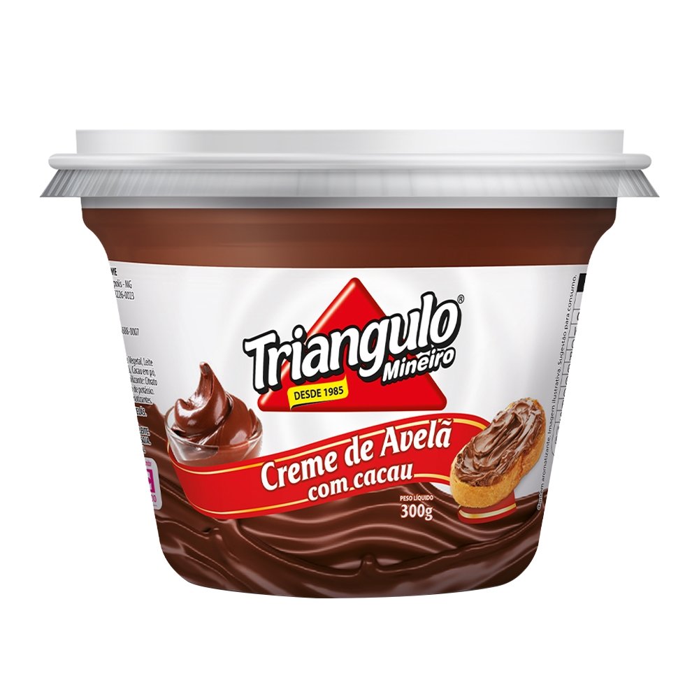 Creme de Avelã Triângulo Pote 300g - Embalagem com 12 Unidades