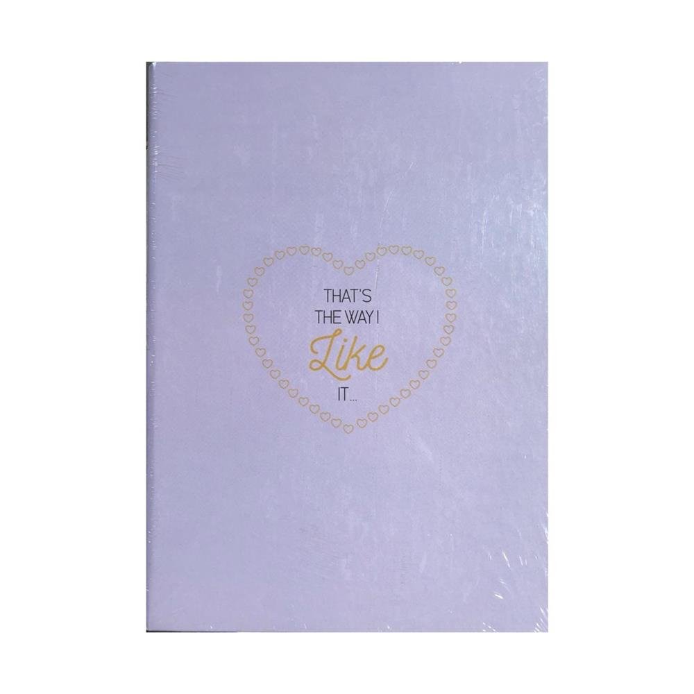 Caderno Maxima Costurado Papel Off White Capa Dura Com Pauta 96 Folhas I Like C/5 Unidades