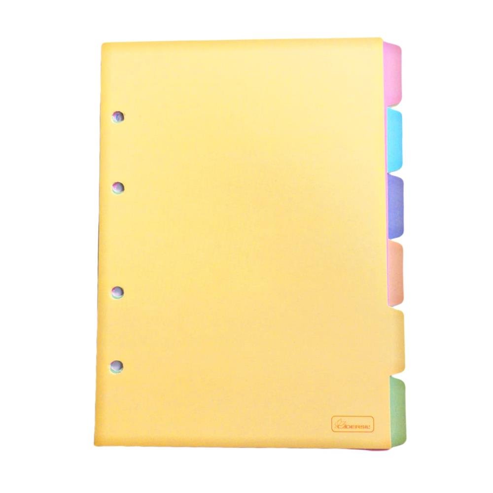 Divisoria Para Caderno E Planner 6 Divisorias Argolado 6 Cores Cadersil