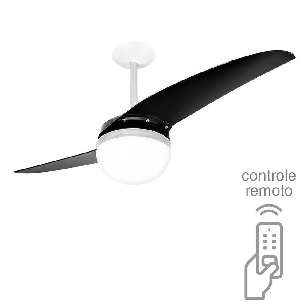 Ventilador De Teto Wind 202 C/Cr Black Piano 127V