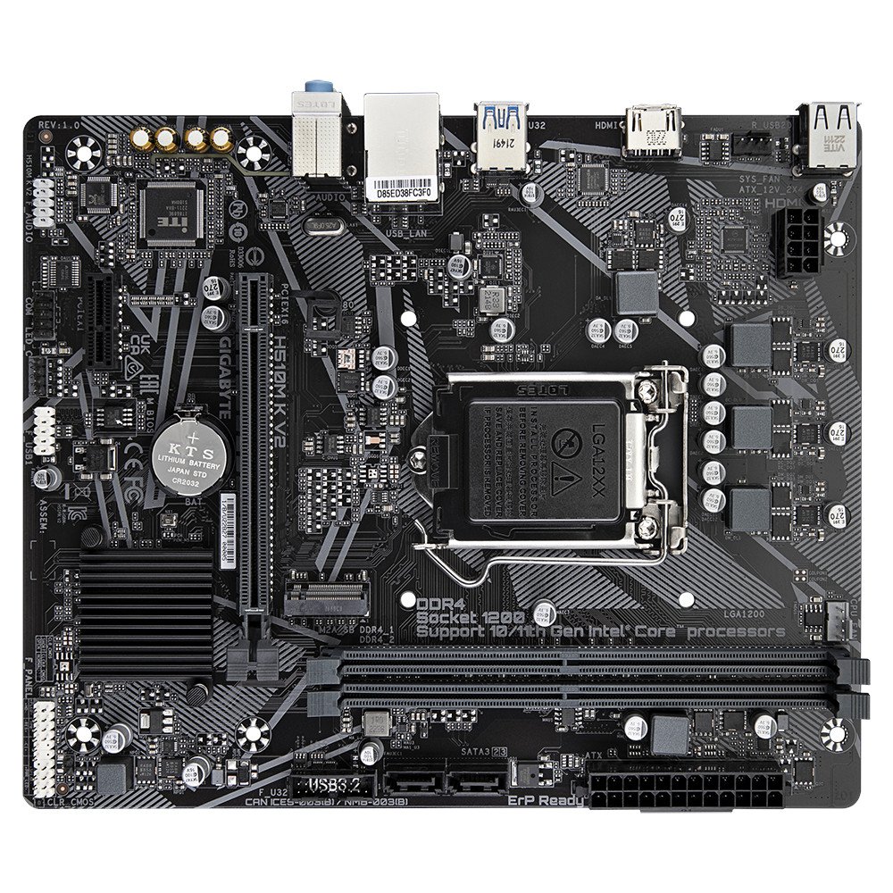 Placa Mae GIGABYTE H510M K V2 1.0 intel lga 1200 chipset H510