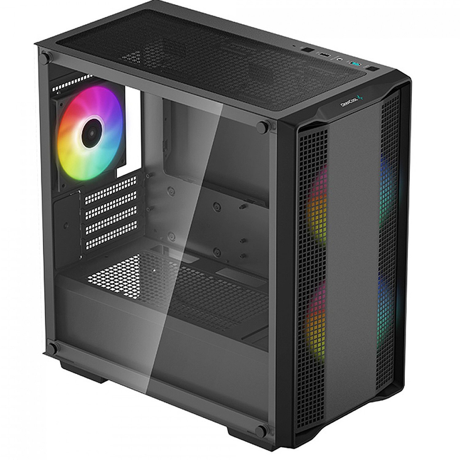 Gabinete Gamer Deepcool Cc360 Preto Vidro Temperado 3 Fans A