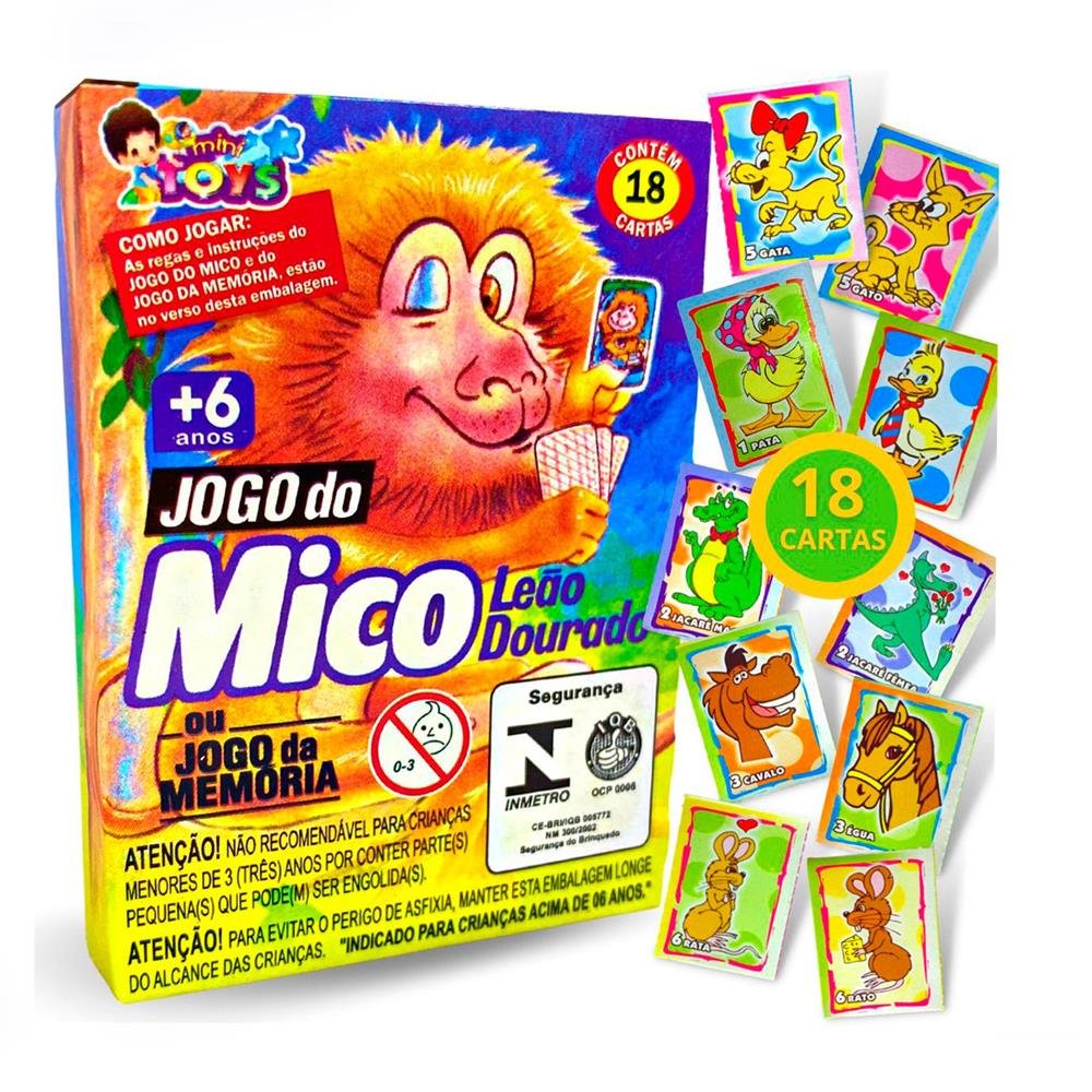 Jogo Do Mico Leao Dourado Mini Toys C/6 Ref 128