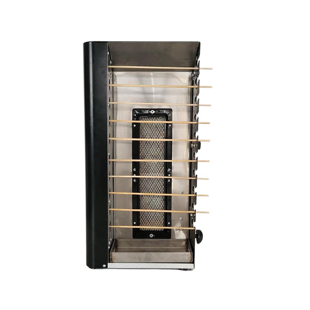 Churrasqueira Mini Espeto a Gás no Assador e Motor 127V para Rotação dos Espetinhos