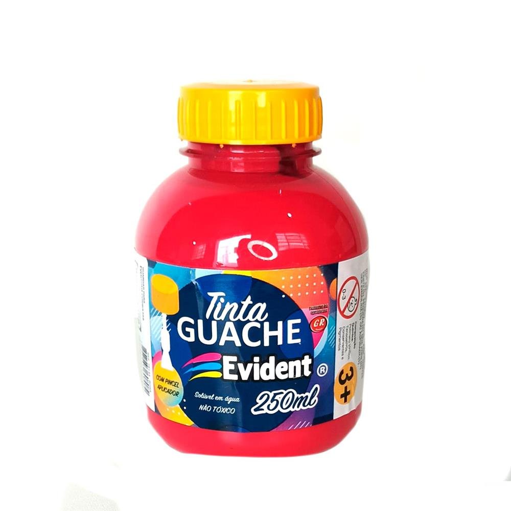 Tinta Guache Evident Rosa C/Pincel 250Ml 78143