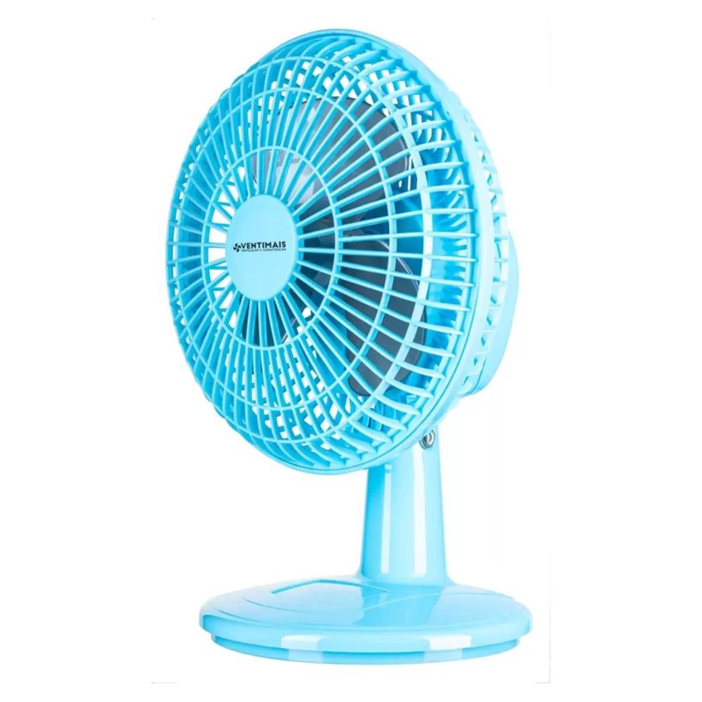 Ventilador Mini 20cm Ventimais Turbo Azul/Prata 127V