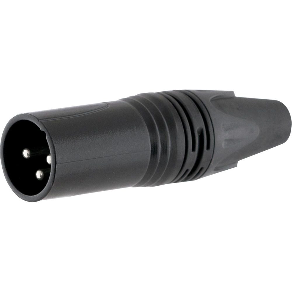 Conector XLR Macho 3 Polos Niquelado HX081M Preto HYX Un.Venda: MVA/2