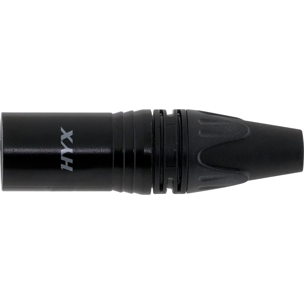 Conector XLR Macho 3 Polos Niquelado HX081M Preto HYX Un.Venda: MVA/2
