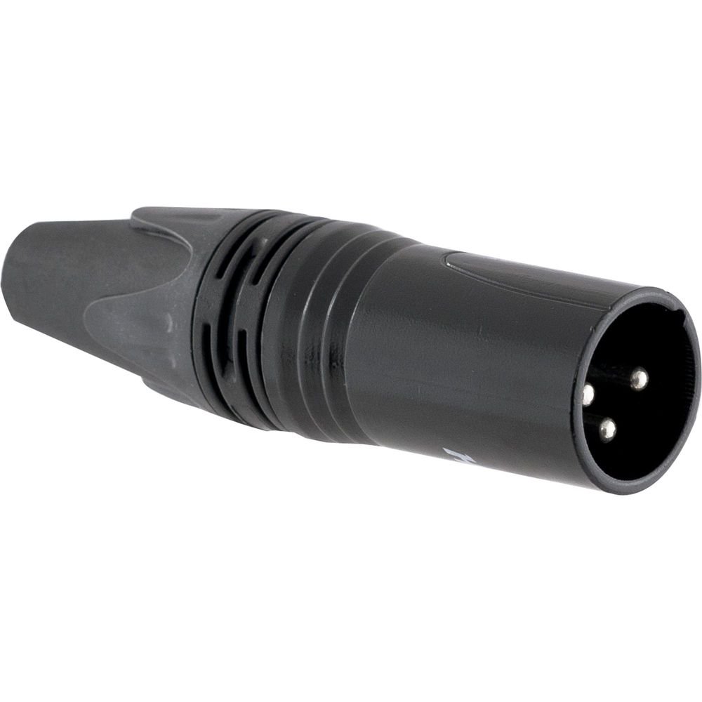 Conector XLR Macho 3 Polos Niquelado HX081M Preto HYX Un.Venda: MVA/2