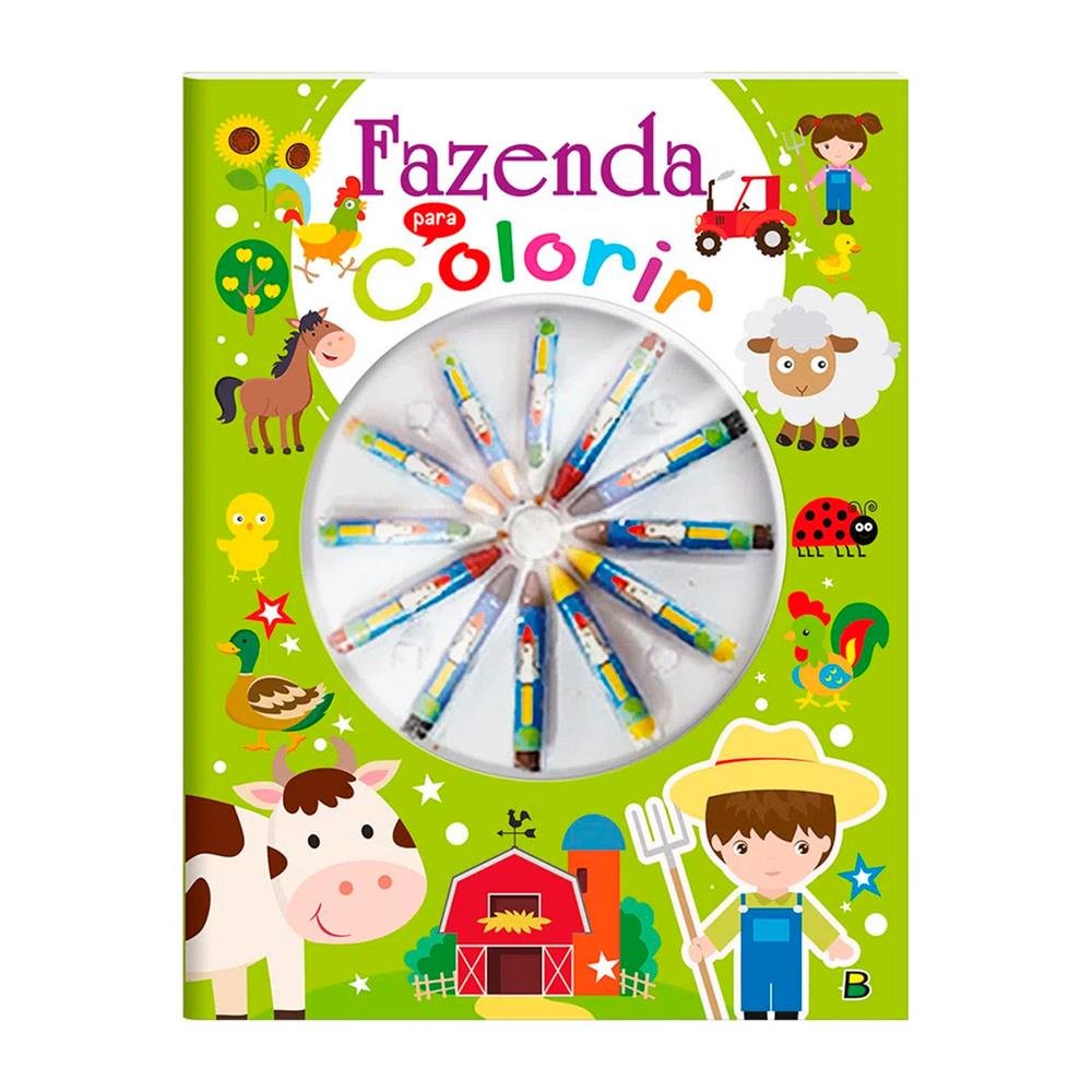 Cores Em Acao Fazenda Para Colorir Todo Livro