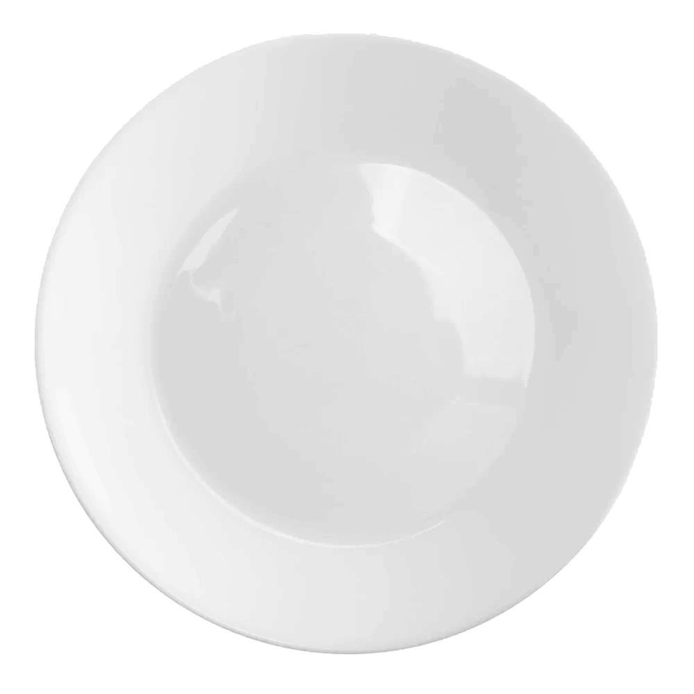 Prato Branco 25 Cm De Vidro Ref 13732