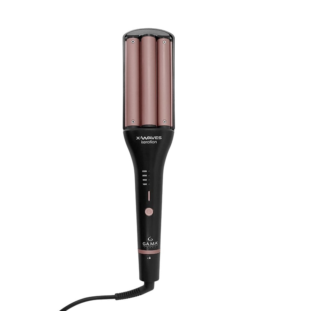 Modelador de Cachos Gama X-WAVES Keration - Rosê/Preto, Bivolt