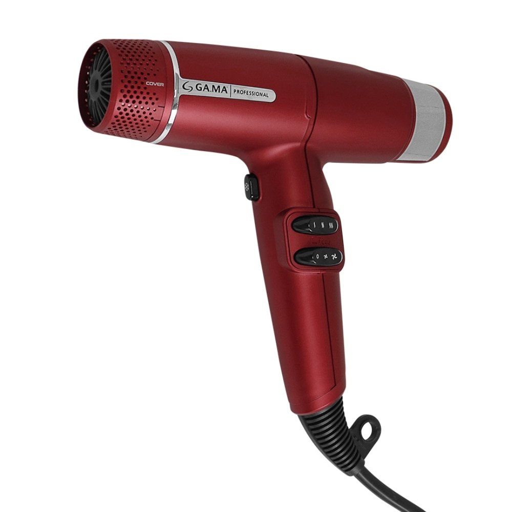 Secador Gama IQ Lite Red - 1400W, 2 Velocidades, 3 Temperaturas, Vermelho, 110V