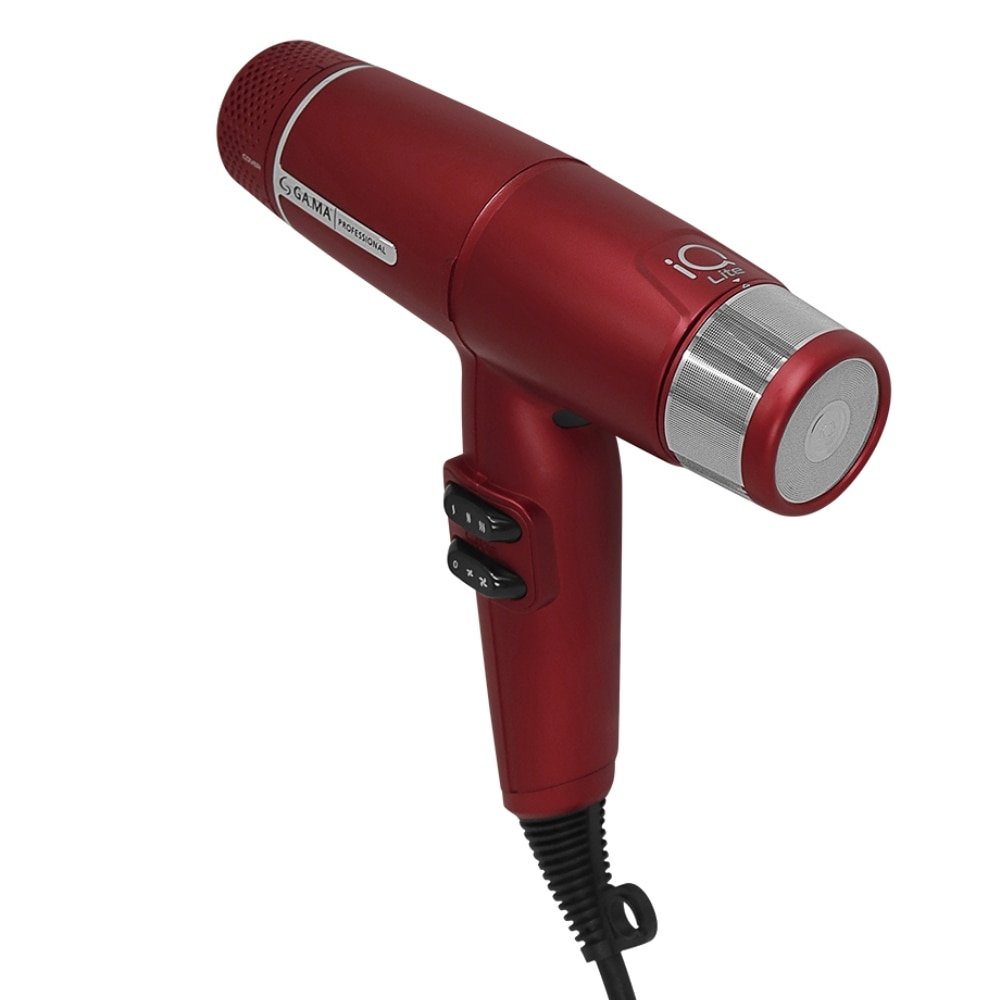 Secador Gama IQ Lite Red - 1400W, 2 Velocidades, 3 Temperaturas, Vermelho, 110V