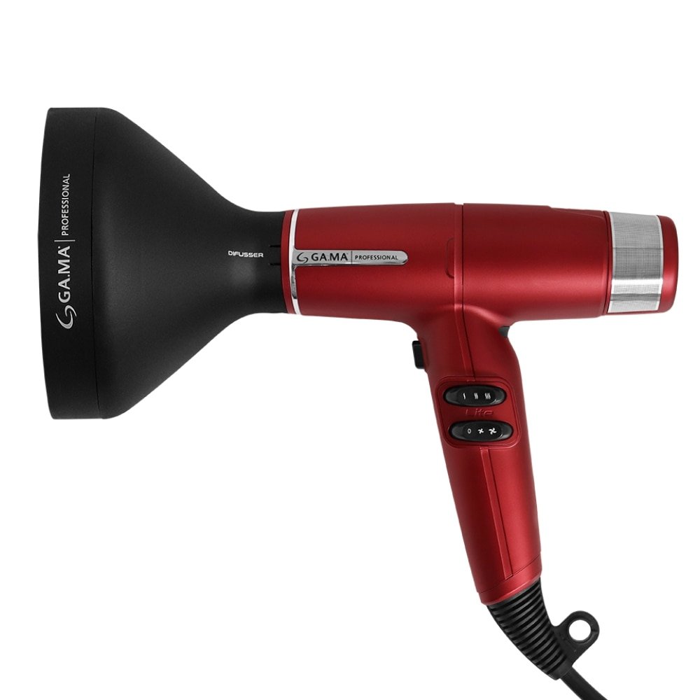 Secador Gama IQ Lite Red - 1400W, 2 Velocidades, 3 Temperaturas, Vermelho, 110V