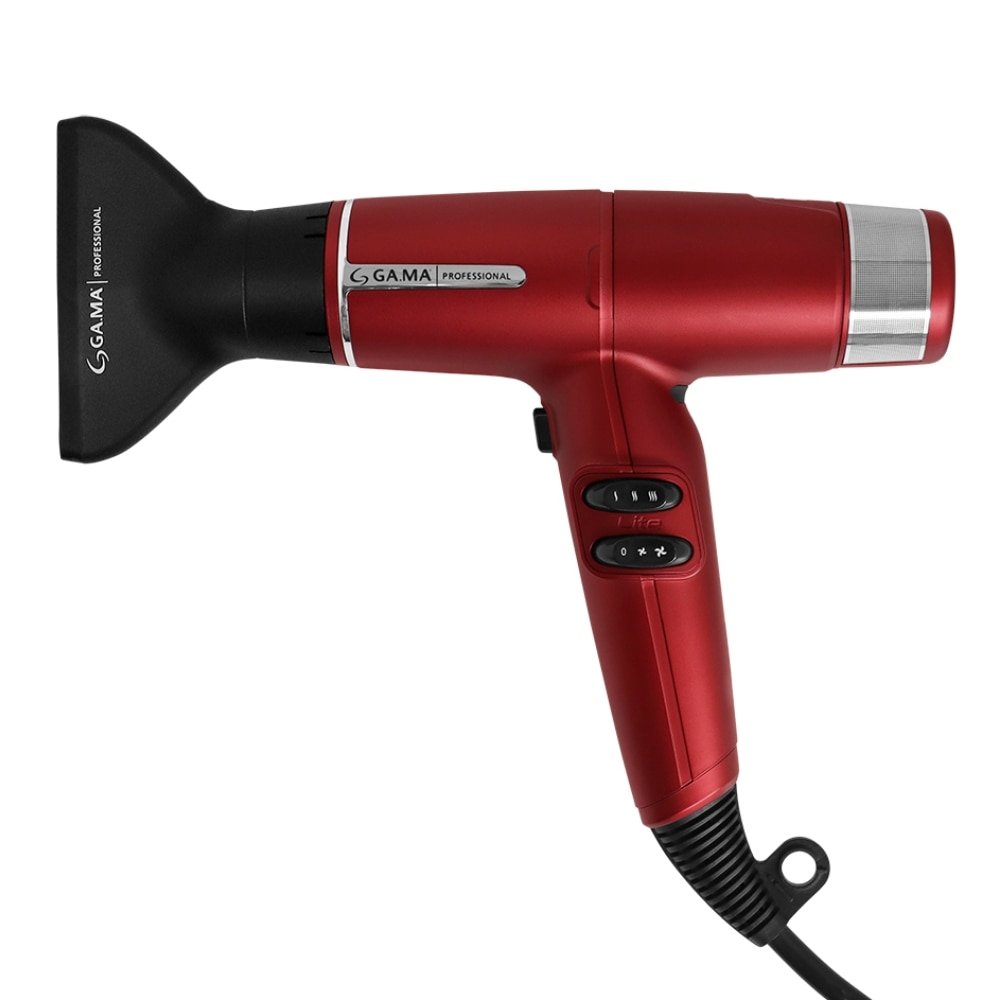 Secador Gama IQ Lite Red - 1400W, 2 Velocidades, 3 Temperaturas, Vermelho, 110V