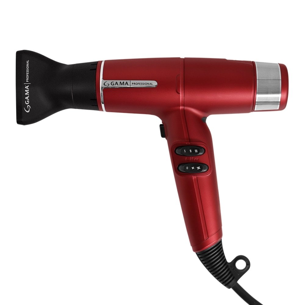 Secador Gama IQ Lite Red - 1400W, 2 Velocidades, 3 Temperaturas, Vermelho, 110V