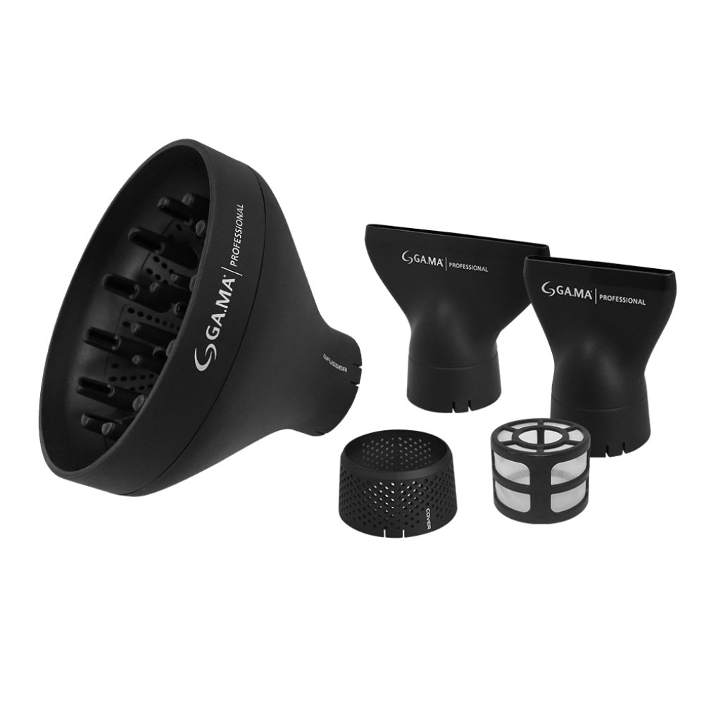 Secador Gama IQ Lite Black - 1400W, 2 Velocidades, 3 Temperaturas, Preto, 220V