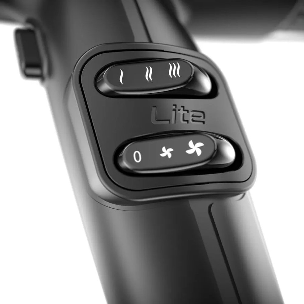 Secador Gama IQ Lite Black - 1400W, 2 Velocidades, 3 Temperaturas, Preto, 220V