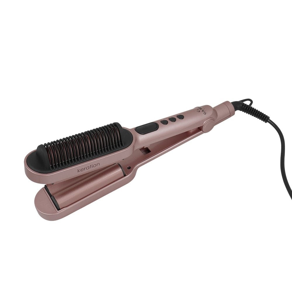 Prancha Modeladora Gama Waver & Brush Keration - 70W, Rosa, Bivolt