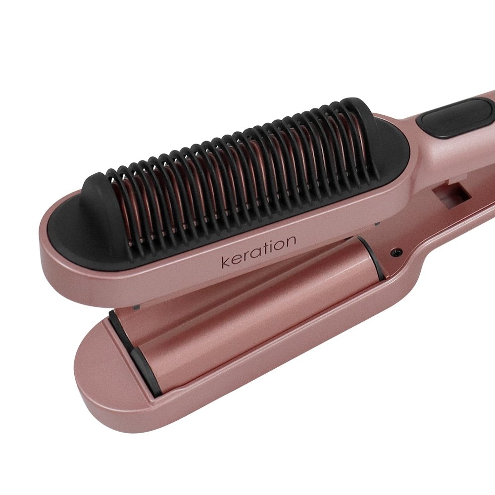 Prancha Modeladora Gama Waver & Brush Keration - 70W, Rosa, Bivolt