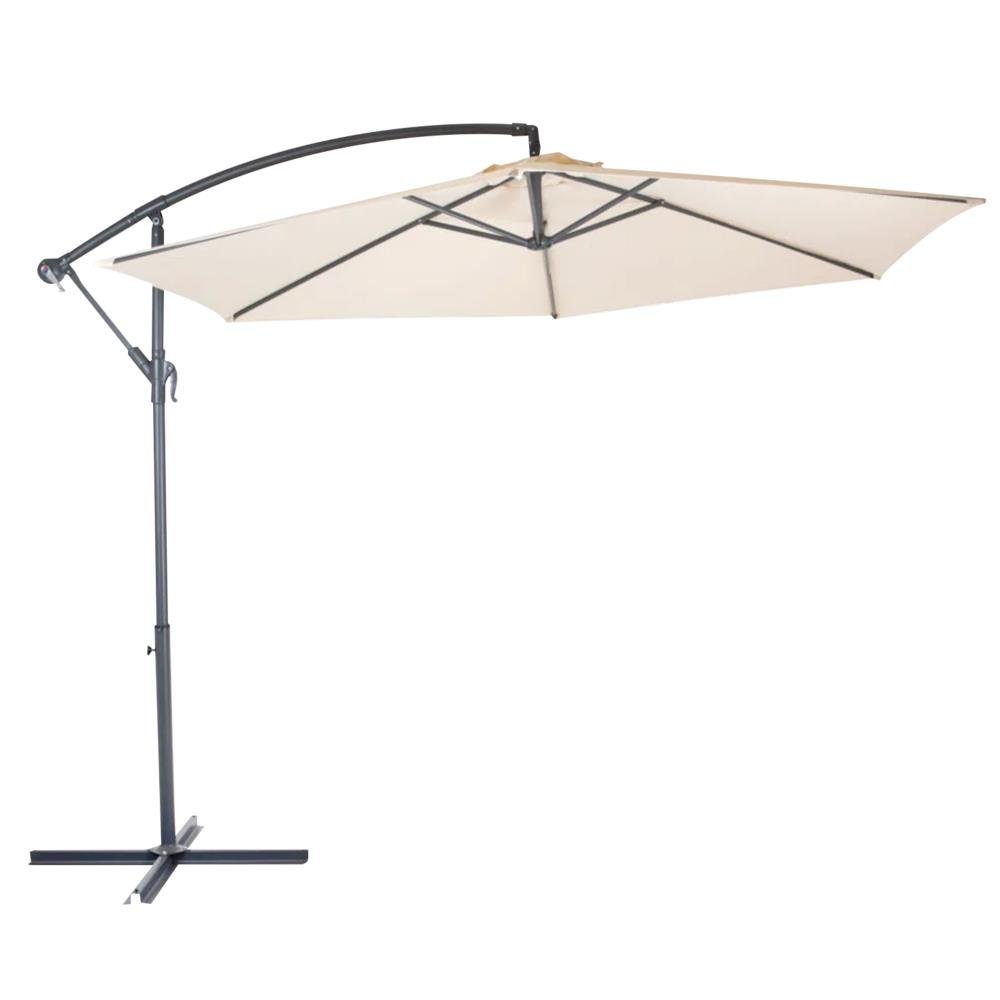 Ombrelone Lateral 3 Metros Branco Com Base Em X Tronos