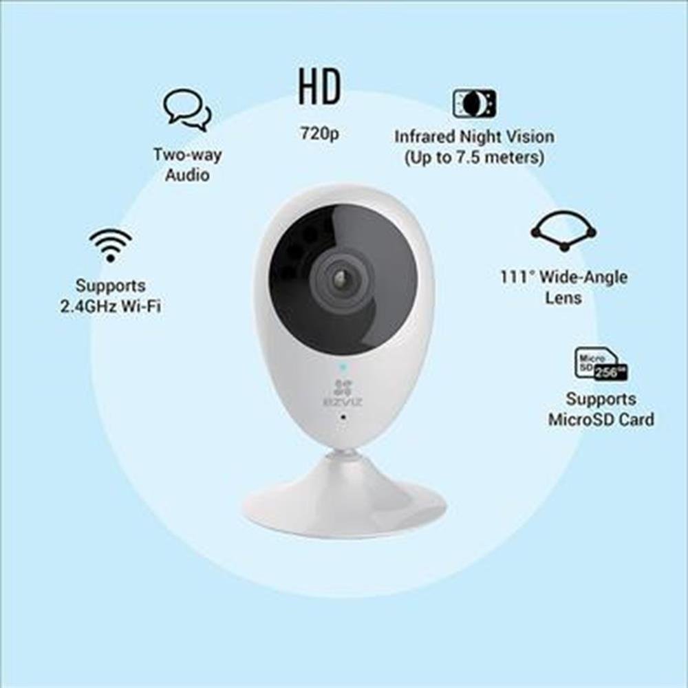 Kit De Monitoramento 2 Câmeras Wifi Interna + 2 Câmeras Wifi Externa Ezviz - Sem Fio