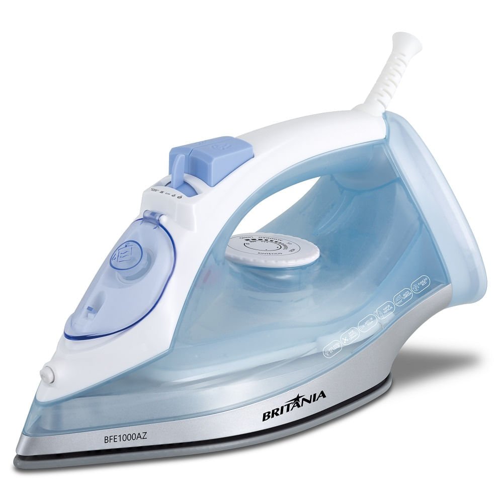 Ferro a Vapor Britânia Nano Ceramic Eco 430ml Azul e Branco BFE1000AZ ¿ 220 Volts