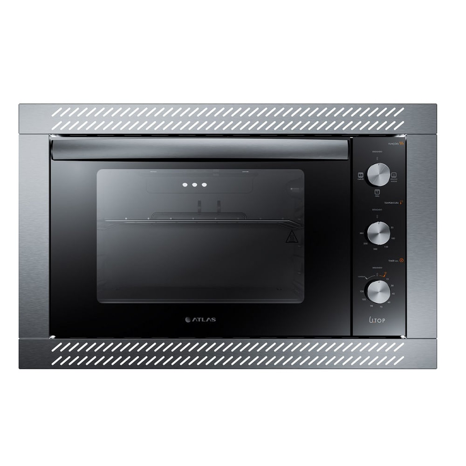 Forno Elétrico de Embutir Atlas 44 Litros U Top Com Grill e Timer Preto ¿ 220 Volts