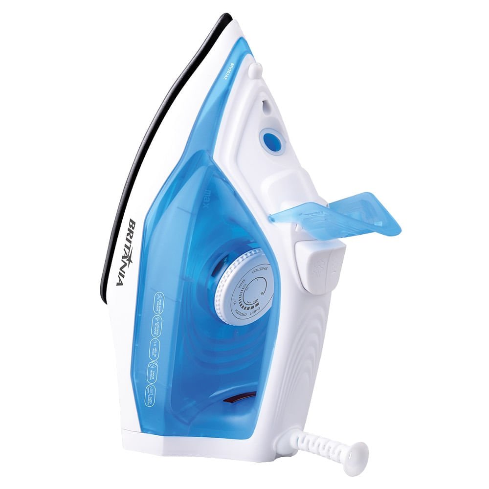 Ferro a Vapor Britânia Base Antiaderente Branco e Azul BFV202AZ ¿ 127 Volts Ferro a Vapor Britânia Base Antiaderente Branco e Azul BFV202AZ