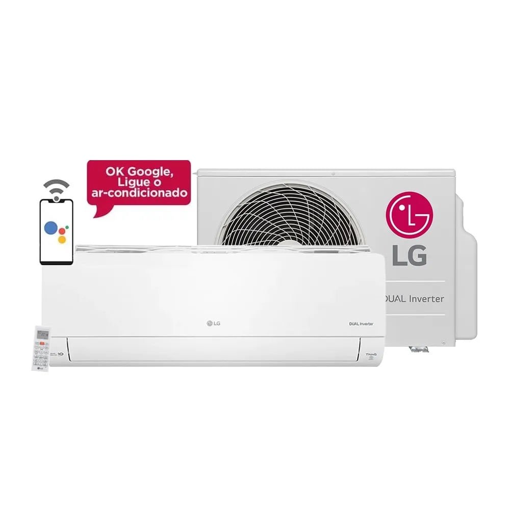 Ar Condicionado Split Hi Wall Inverter LG Dual Voice 24000 BTU/h Frio S4NQ24K231E.EB2GAM1¿220 Volts