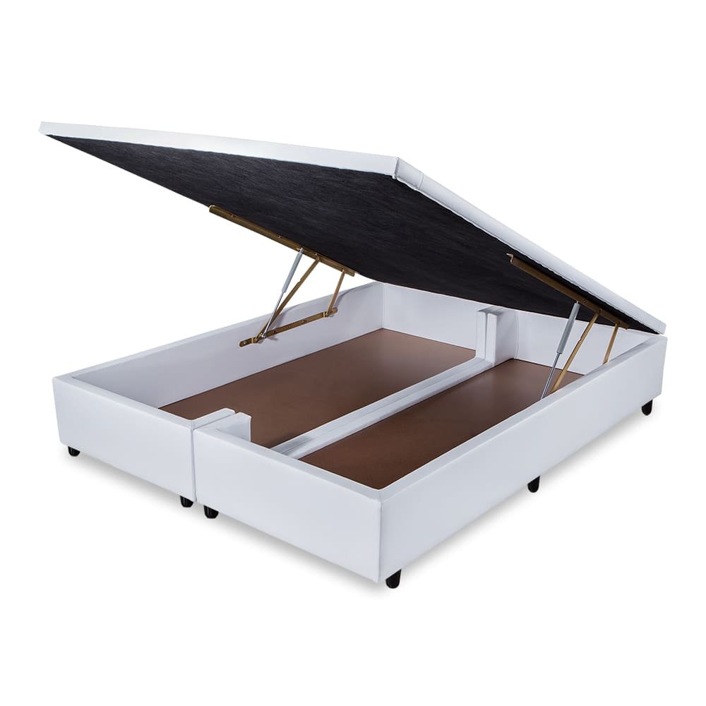Base Cama Box Baú Orthocrin Branco Queen- 158x198x31