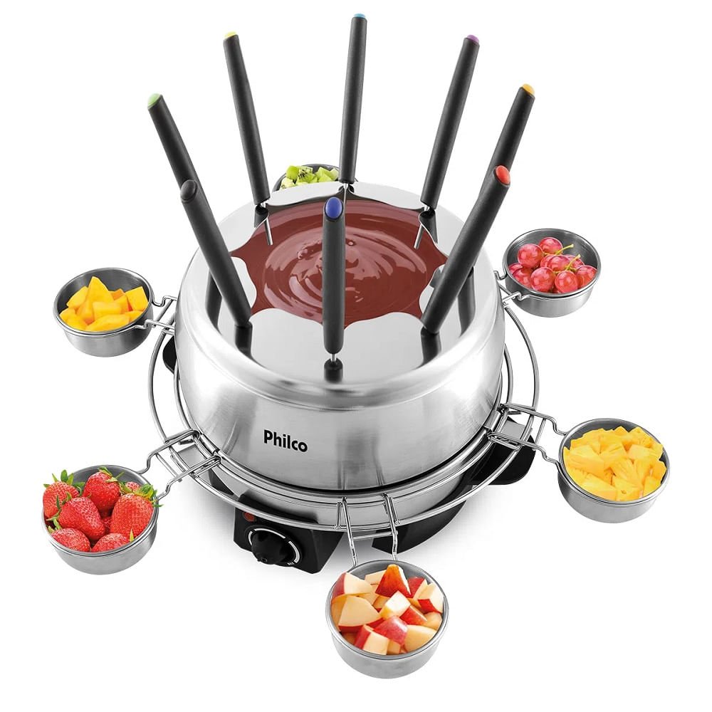 Panela de Fondue Philco 2,3 Litros Prata PPE03I ¿ 220 Volts