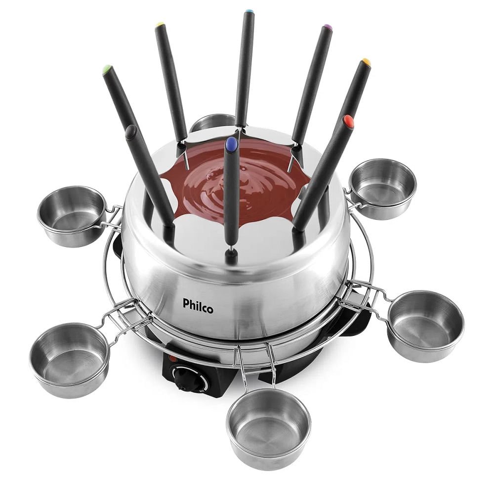 Panela de Fondue Philco 2,3 Litros Prata PPE03I ¿ 220 Volts