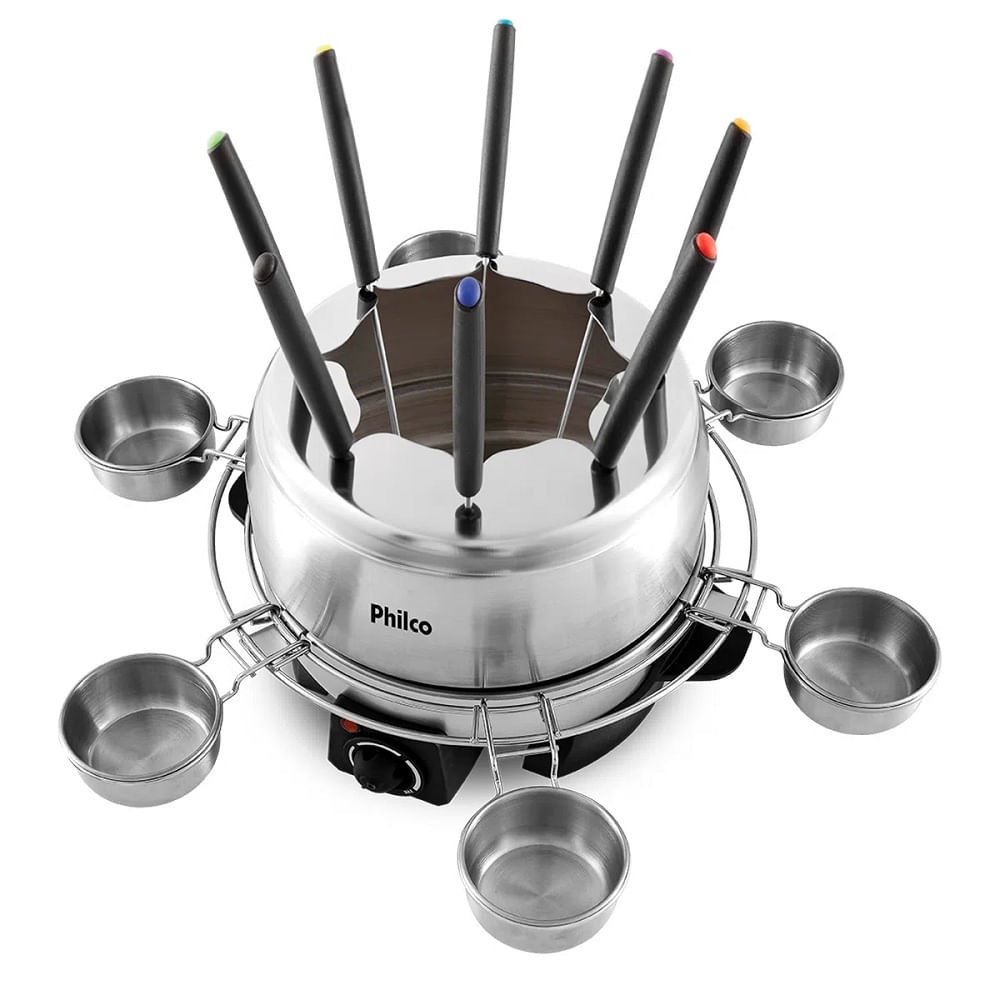 Panela de Fondue Philco 2,3 Litros Prata PPE03I ¿ 220 Volts
