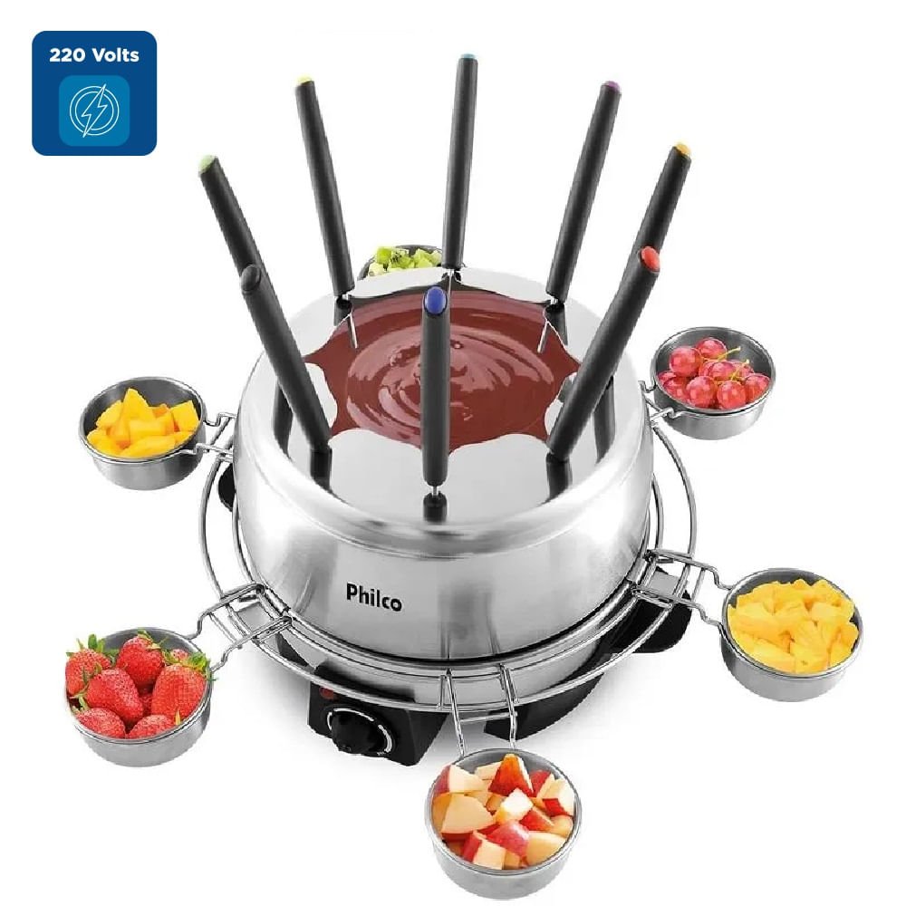 Panela de Fondue Philco 2,3 Litros Prata PPE03I ¿ 220 Volts
